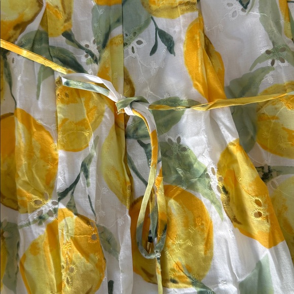 Pappagallo Lemon Print Dress - Yellow and White - 4 - Picture 3 of 7